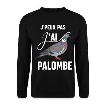 I Can't I Have Pigeon Humor Hunter Gift - Unisex Sweatshirt - black - Front - Alina (178cm) & Michal (187cm)