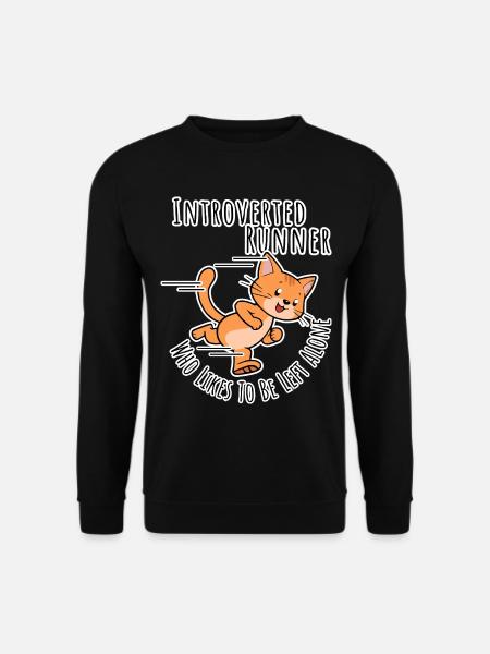 Introvert Runner who likes to be left alone! - Unisex Pullover - Schwarz