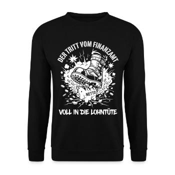 The net destroyed by the tax office - Unisex Sweatshirt - black - Front - Alina (178cm) & Michal (187cm)
