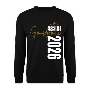 Abschluss 2026 Grundschule - Unisex Pullover - Schwarz - Vorne - Alina (178cm) & Michal (187cm)