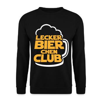Lecker Bierchen Club Future Edition - Unisex Pullover - Schwarz - Vorne - Alina (178cm) & Michal (187cm)