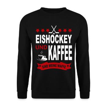 Eishockey Eishockeyspieler Sport Verein - Unisex Pullover - Schwarz - Vorne - Alina (178cm) & Michal (187cm)