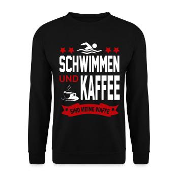 Schwimmen Sport Verein  - Unisex Pullover - Schwarz - Vorne - Alina (178cm) & Michal (187cm)