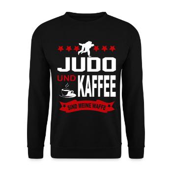Judo Judosportler Training Verein - Unisex Pullover - Schwarz - Vorne - Alina (178cm) & Michal (187cm)
