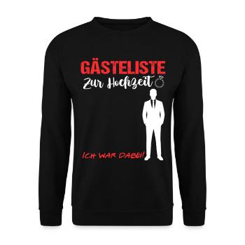 Gästeliste Gästebuch zur Hochzeit Mann Married - Unisex Pullover - Schwarz - Vorne - Alina (178cm) & Michal (187cm)