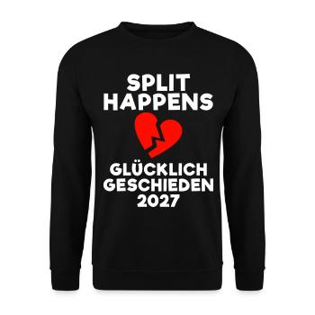 Scheidung 2027 Scheidungsgeschenk Scheidungsparty - Unisex Pullover - Schwarz - Vorne - Alina (178cm) & Michal (187cm)