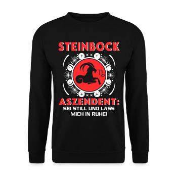 Sternzeichen Steinbock Aszendent Birthday Sprüche - Unisex Pullover - Schwarz - Vorne - Alina (178cm) & Michal (187cm)