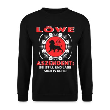 Sternzeichen Löwe Aszendent Birthday Sprüche - Unisex Pullover - Schwarz - Vorne - Alina (178cm) & Michal (187cm)