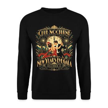 New Years Eve Gala - Unisex Pullover - Schwarz - Vorne - Alina (178cm) & Michal (187cm)