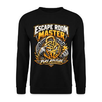 Escape Room Master - Pure Attitude - Unisex Pullover - Schwarz - Vorne - Alina (178cm) & Michal (187cm)