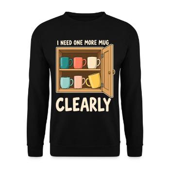 Noch eine Tasse natürlich - Unisex Pullover - Schwarz - Vorne - Alina (178cm) & Michal (187cm)