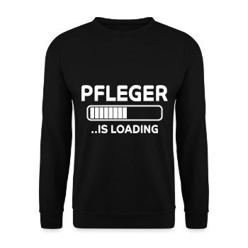 Pfleger Lustiger Spruch Altenpfleger Job Geschenk - Unisex Pullover - Schwarz - Vorne - Alina (178cm) & Michal (187cm)
