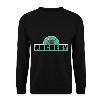 Archery Archer Cartoon Funny Pictures - Unisex Sweatshirt - black - Front - Alina (178cm) & Michal (187cm)
