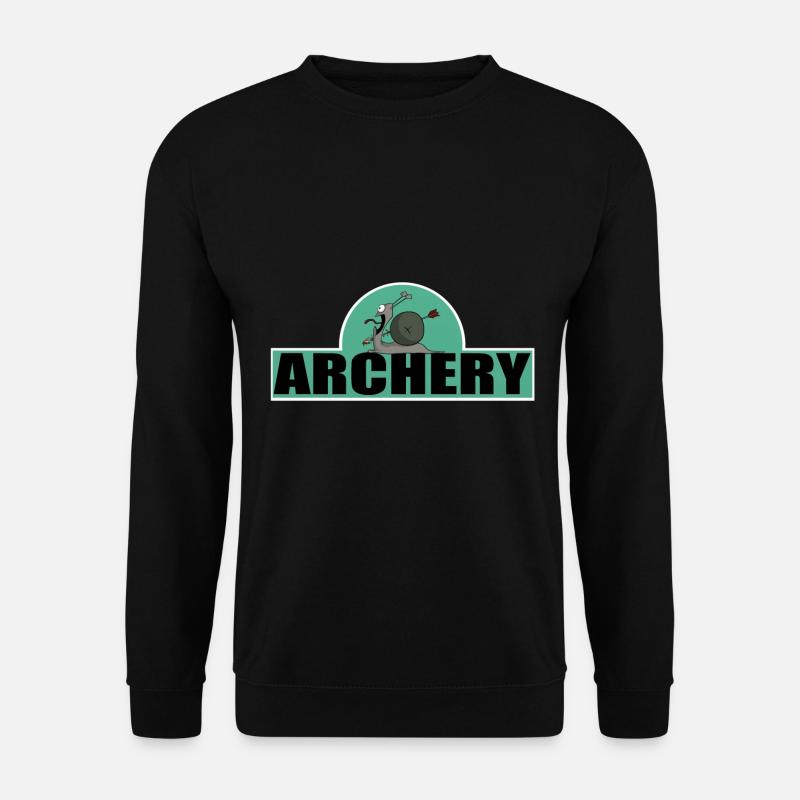 Bogenschießen Bogenschütze Cartoon lustige Bilder - Unisex Pullover - Schwarz