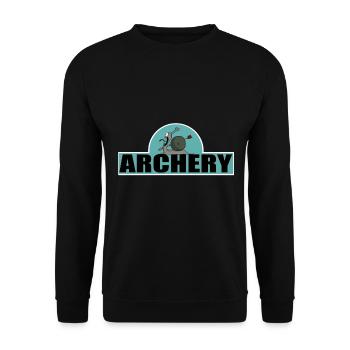 Archery Archer Cartoon Funny Pictures - Unisex Sweatshirt - black - Front - Alina (178cm) & Michal (187cm)