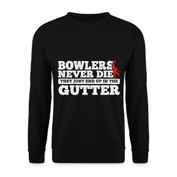 Bowling - Unisex Pullover - Schwarz - Vorne - Alina (178cm) & Michal (187cm)