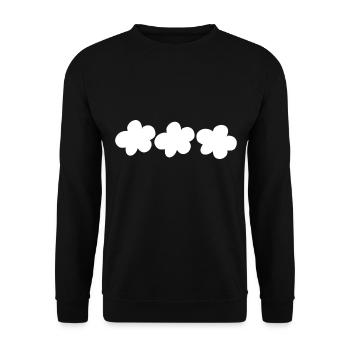 Three Flowers Blossom Plant Shape - Unisex Sweatshirt - black - Front - Alina (178cm) & Michal (187cm)