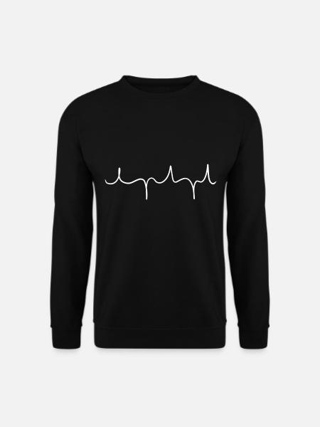 line curve wave stroke - Unisex Sweatshirt - black