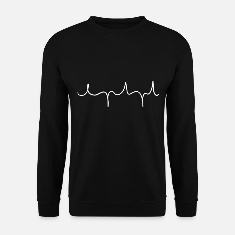 line curve wave stroke - Unisex Sweatshirt - black