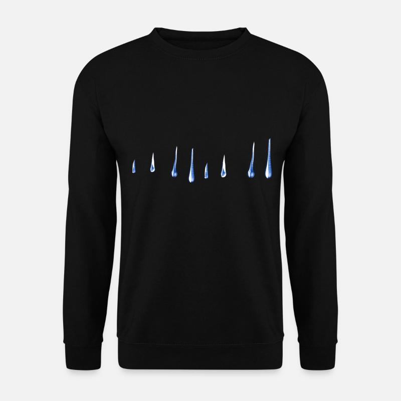 line water droplets water - Unisex Sweatshirt - black