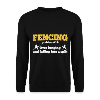Fechten - Unisex Pullover - Schwarz - Vorne - Alina (178cm) & Michal (187cm)