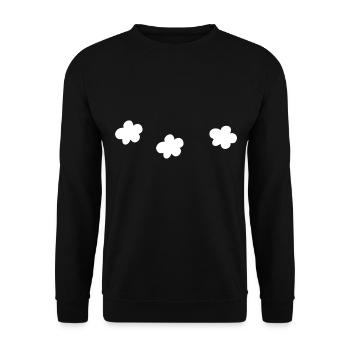 Three Flowers Flower Shape Icon - Unisex Sweatshirt - black - Front - Alina (178cm) & Michal (187cm)
