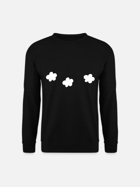 Three Flowers Flower Shape Icon - Unisex Sweatshirt - black