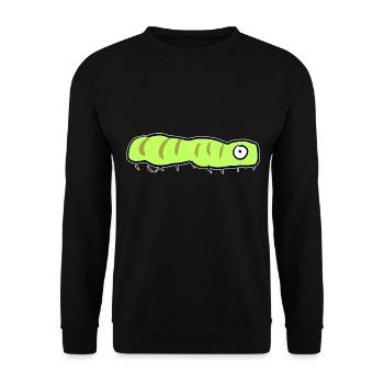 raupe grün symbol tier - Unisex Pullover - Schwarz - Vorne - Alina (178cm) & Michal (187cm)