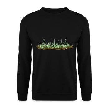 Grass Boden Natur grün - Unisex Pullover - Schwarz - Vorne - Alina (178cm) & Michal (187cm)