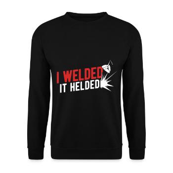 Schweißen Für Schweißer - Unisex Pullover - Schwarz - Vorne - Alina (178cm) & Michal (187cm)