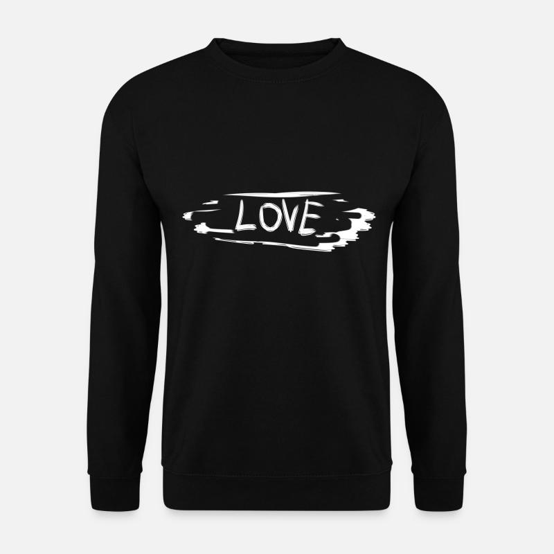 liebe text muster symbol strich - Unisex Pullover - Schwarz