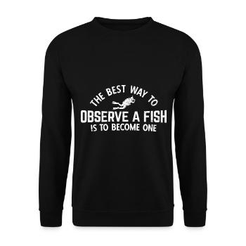 Apnoetaucher Freitaucher Taucher - Unisex Pullover - Schwarz - Vorne - Alina (178cm) & Michal (187cm)