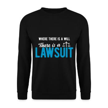 Richter Jurist Anwalt - Unisex Pullover - Schwarz - Vorne - Alina (178cm) & Michal (187cm)