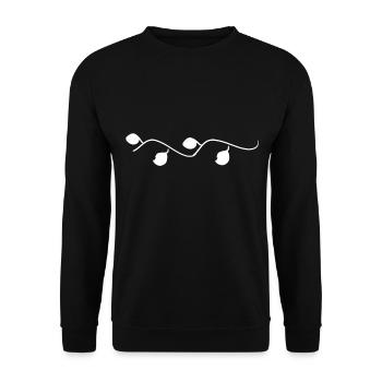 Branch Leaves Nature Symbol - Unisex Sweatshirt - black - Front - Alina (178cm) & Michal (187cm)