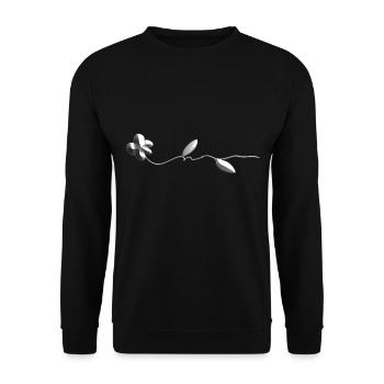 rosier à fleurs grises - Sweat-shirt Unisexe - noir - Devant - Alina (178cm) & Michal (187cm)