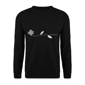 flower rose symbol grey - Unisex Sweatshirt - black - Front - Alina (178cm) & Michal (187cm)