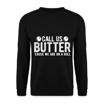 Bowling - Unisex Pullover - Schwarz - Vorne - Alina (178cm) & Michal (187cm)