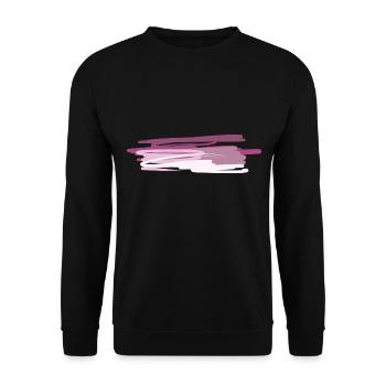 bottom line pink strokes bottom line - Unisex Sweatshirt - black - Front - Alina (178cm) & Michal (187cm)