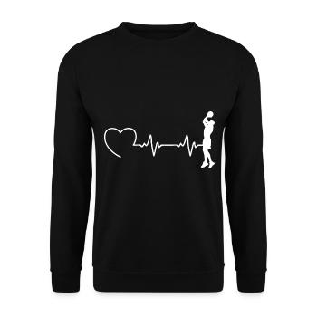 Basketteur basket-ball EKG basketteur - Sweat-shirt Unisexe - noir - Devant - Alina (178cm) & Michal (187cm)