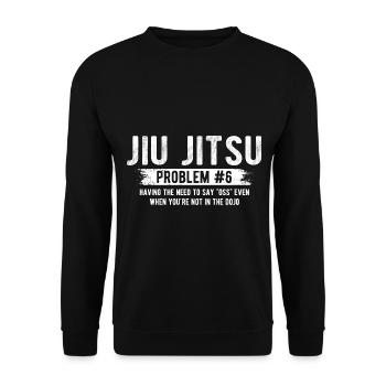 BJJ Jiu Jitsu - Unisex Pullover - Schwarz - Vorne - Alina (178cm) & Michal (187cm)