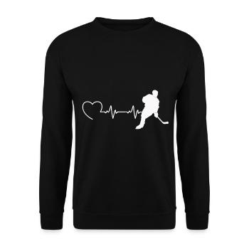 Ice Hockey Ice Hockey ECG Skates Puck Ice - Unisex Sweatshirt - black - Front - Alina (178cm) & Michal (187cm)