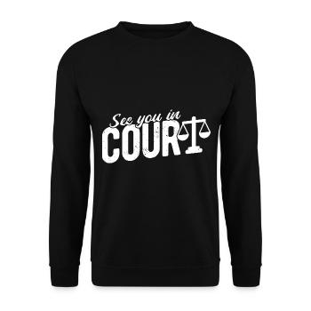 Richter Jurist Anwalt - Unisex Pullover - Schwarz - Vorne - Alina (178cm) & Michal (187cm)