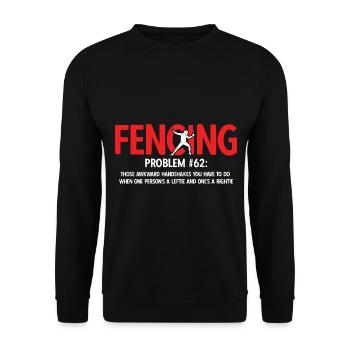 Fechten - Unisex Pullover - Schwarz - Vorne - Alina (178cm) & Michal (187cm)