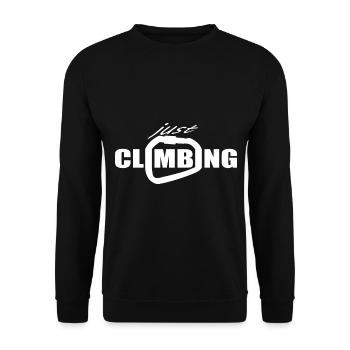 Klettern Bouldern Motiv Karabiner Shirt Trend - Unisex Pullover - Schwarz - Vorne - Alina (178cm) & Michal (187cm)