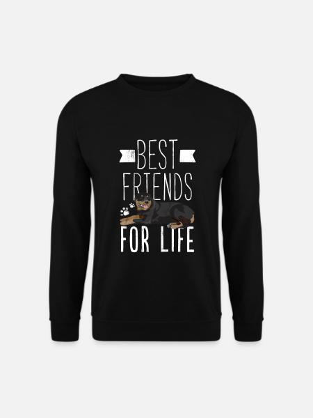 Rottweiler Best Friends For Life Funny Dog Tee - Unisex Sweatshirt - black