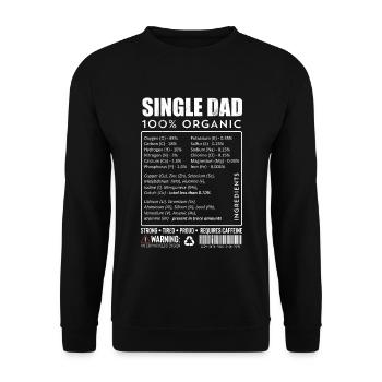 Mens Single Dad Inhalt Geschenk Nutritional - Unisex Pullover - Schwarz - Vorne - Alina (178cm) & Michal (187cm)
