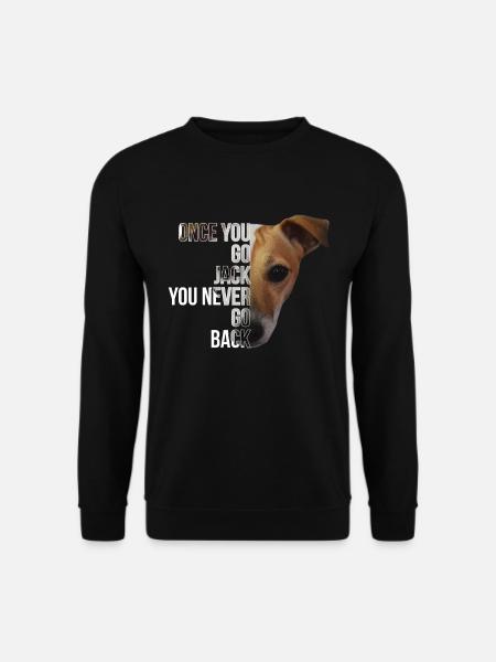 Sobald Sie gehen Jack Russell Terrier Geschenk für Hund - Unisex Pullover - Schwarz