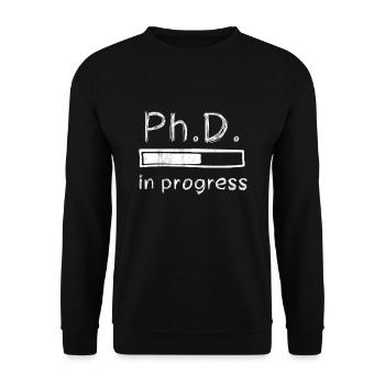 Phd Phd Loading Funny Progress Bar - Unisex Sweatshirt - black - Front - Alina (178cm) & Michal (187cm)