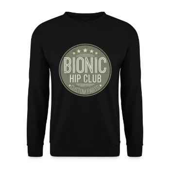 Prothèse de hanche pour remplacement de la hanche bionique - Sweat-shirt Unisexe - noir - Devant - Alina (178cm) & Michal (187cm)