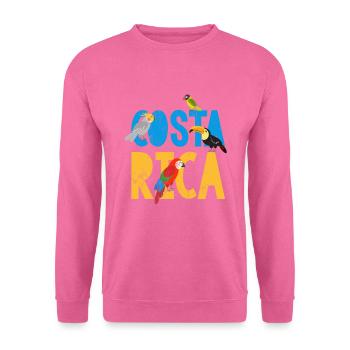 Costa Rica Bird Traveler Tourist Cute Bird Lover - Unisex Sweatshirt - pink - Front